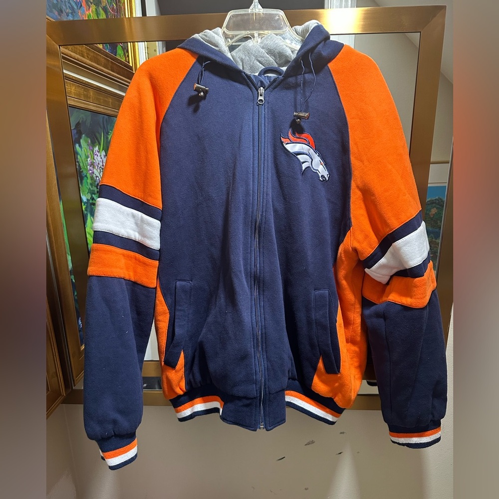 Denver Broncos G-III Bomber Hoodie Jacket – Men’s Large